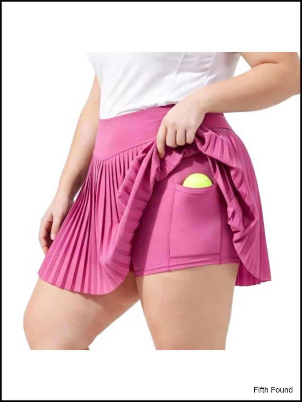 Plus Size Pleated Tennis Skirt with Shorts Pockets High Waisted Golf Skort